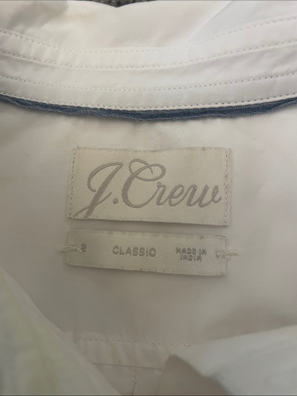 J. Crew White Ruffle Collar Button-Up Shirt - Picture 2 of 9
